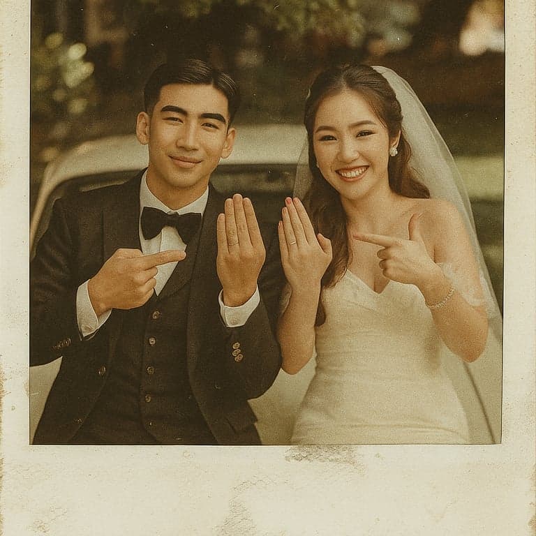 Polaroid style portrait