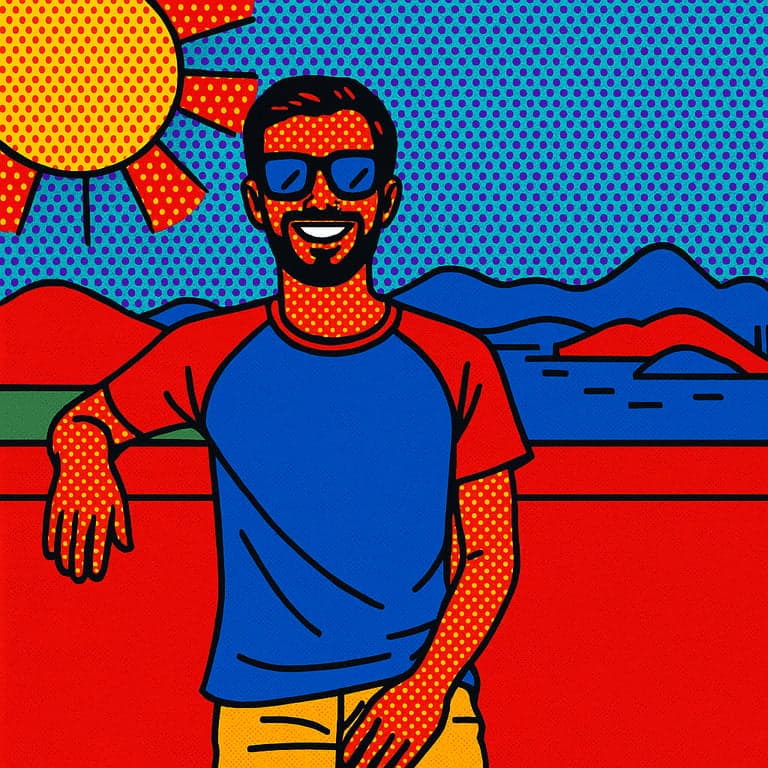 Pop art style portrait